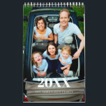 Retro script 2025 family photo calendar<br><div class="desc">A modern photo calendar to customise with your family pictures,  a perfect way to start the year 2025. Fully customisable text colours.</div>