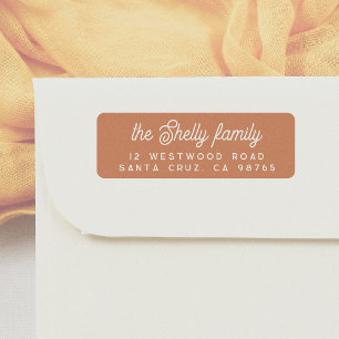 Retro Script Bold Orange Address