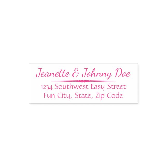 Retro Script Cute Custom or Address Stamp (Design)