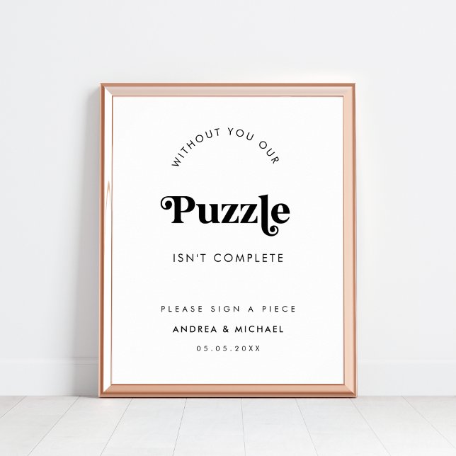 Retro Script Minimalist Guestbook Wedding Sign     (Creator Uploaded)