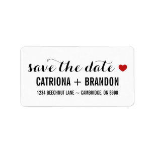 Retro Script Pretty Save the Date Address Label
