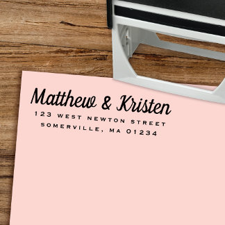Retro Script Self-Inking Return Address Stamp