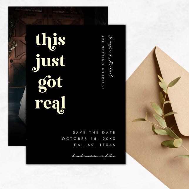 Retro Script This Just Got Real Funny Bold Wedding (Creator Uploaded)