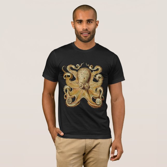 Retro Sea Odyssey: Vintage Octopus T-Shirt (Front Full)