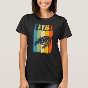 Retro Sea Turtle Caribe Theme Friends Family T-Shirt