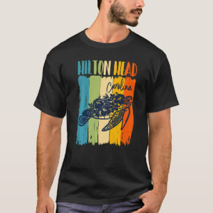 Retro Sea Turtle Hilton Head Carolina Theme Friend T-Shirt