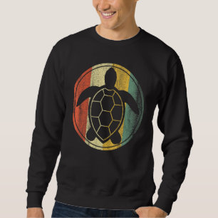 Retro Sea Turtle Marine Biology Biologist Diving S Sweatshirt