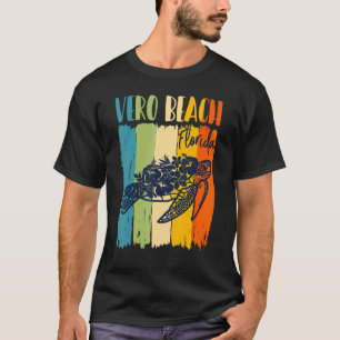 Retro Sea Turtle Vero Beach Florida Theme Friends T-Shirt