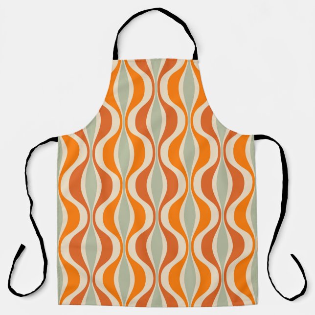 Retro seamless pattern from the 50s and 60s. Seaml Apron (Front)