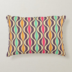 Retro seamless pattern from the 50s and 60s. Seaml Decorative Cushion