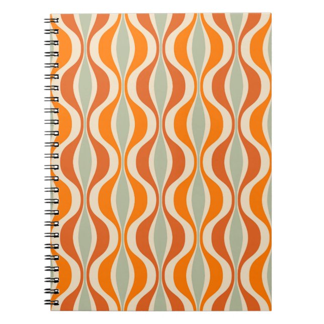 Retro seamless pattern from the 50s and 60s. Seaml Notebook (Front)