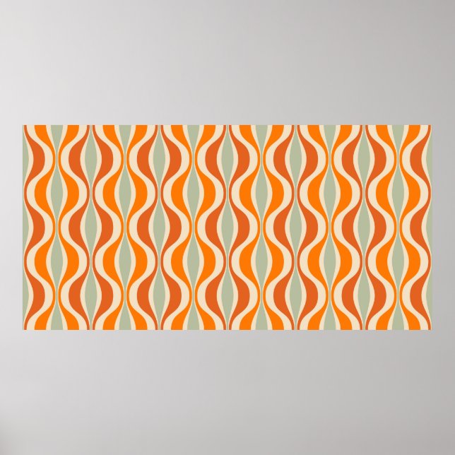 Retro seamless pattern from the 50s and 60s. Seaml Poster (Front)