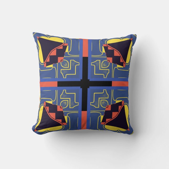 Retro seamless symmetry pattern  Pillow (Front)