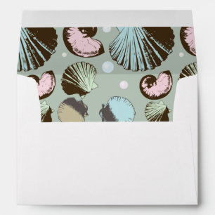Retro Seashell Pattern Envelope