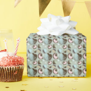 Retro Seashell Pattern Wrapping Paper