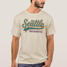 Retro Seattle Washington Vintage Typography