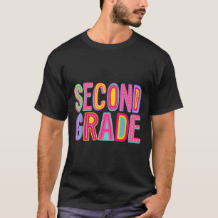 Retro Second Grade Rainbow Vibes Ck To School 2nd T-Shirt