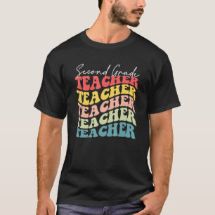 Retro Second Grade Teacher Appreciation Back To Sc T-Shirt