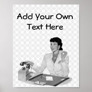 Retro Secretary Poster