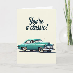 Retro Sedan Fathers Day Card