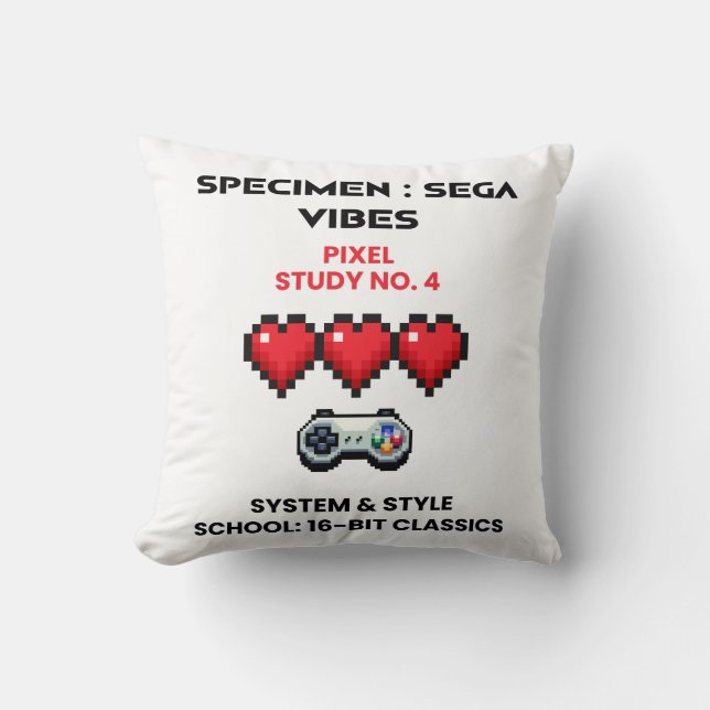 Retro Sega Vibes Pixel Study No. 4  Cushion (Front)