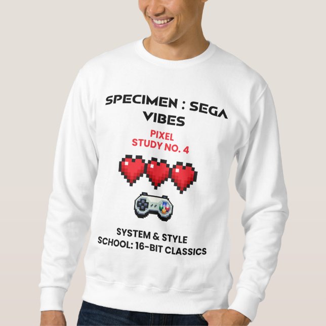 Retro Sega Vibes Pixel Study No. 4 Sweatshirt (Front)