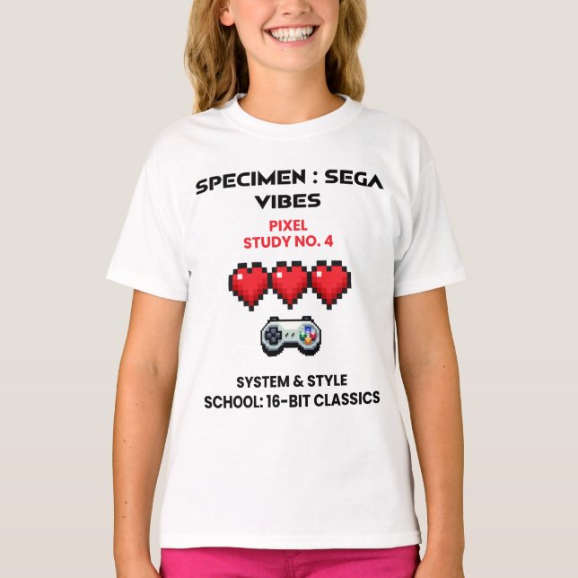 Retro Sega Vibes Pixel Study No. 4  T-Shirt (Front)