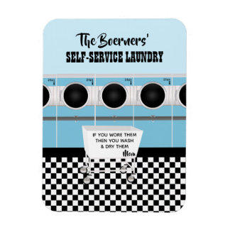 Retro Self-service Laundry They Do The Work Magnet