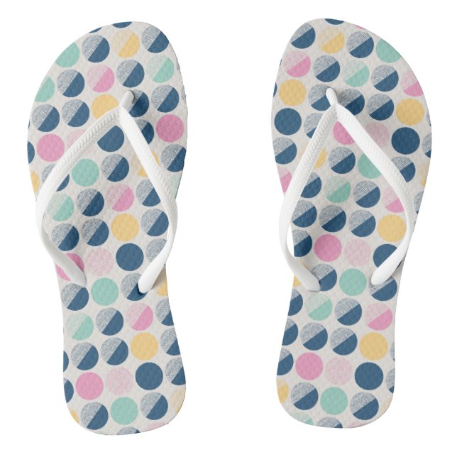 Retro Semi-Circle Pattern Jandals (Footbed)