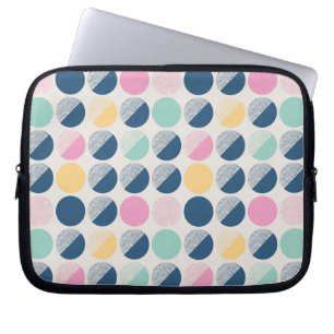 Retro Semi-Circle Pattern Laptop Sleeve