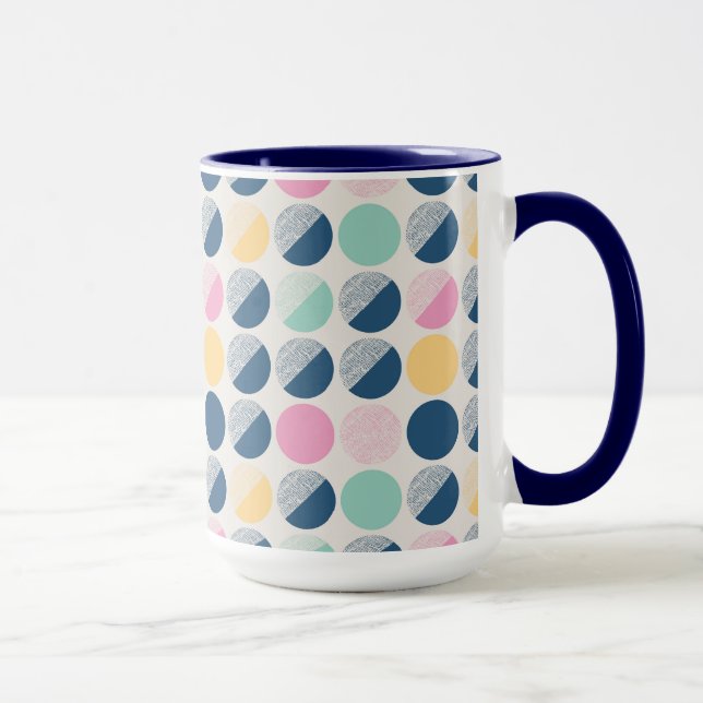 Retro Semi-Circle Pattern Mug (Right)