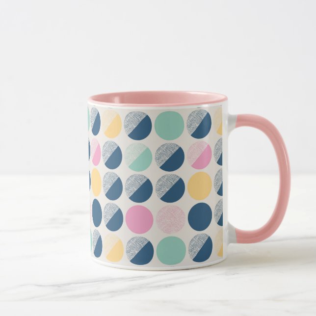 Retro Semi-Circle Pattern Mug (Right)