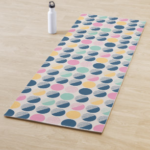 Retro Semi-Circle Pattern Yoga Mat