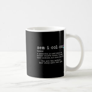 Retro Semicolon Definition Suicide Prevention Awar Coffee Mug