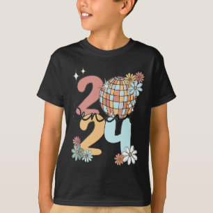 Retro Senior 2024 Disco Ball Class Of 2024 Graduat T-Shirt