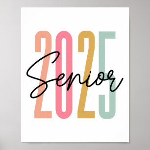 Retro Senior 2025 Cl Of 2025 High School Graduatio Poster
