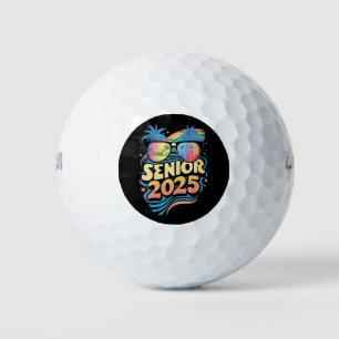 Retro Senior 2025 Class Of 2025 Graduation Golf Balls