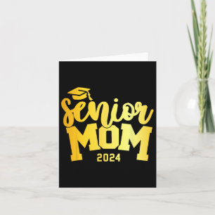 Retro Senior Mum Graduation Class Of 2024 School L Card