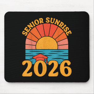 Retro Senior Sunrise 2026 Seniors Of Cl Beach Grad Mouse Pad