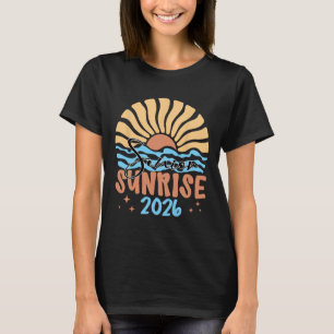 Retro Senior Sunrise Cl Of 2026 High School Gradua T-Shirt