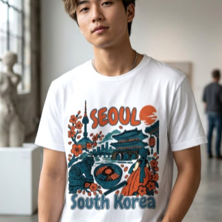Retro Seoul South Korea Travel T-Shirt