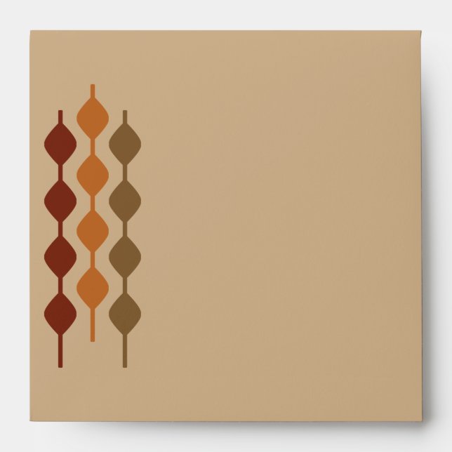 Retro Seventies 1970s Geometric Wedding Envelope (Front)