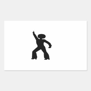 Retro Seventies Man Rectangular Sticker