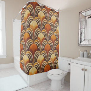 retro seventies  shower curtain