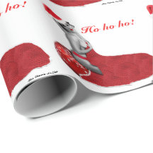 Retro Sexy Pinup Girl Art Christmas Gift Wrap Ho!