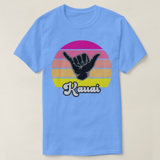 Retro Shaka Aloha Hawaiian Hang Loose Hand Sign 12 T-Shirt (Design Front)