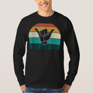 Retro Shaka & Surf Sign  Cools Vintage Surferss Su T-Shirt