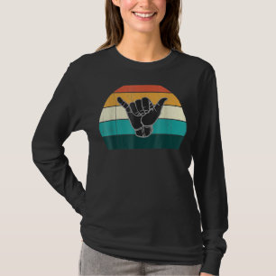 Retro Shaka & Surf Sign Cools Vintage Surferss Su T-Shirt