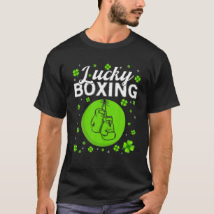 Retro Shamrock Boxing Lover Sport St Patricks Day T-Shirt