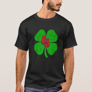 Retro Shamrock Boxing St.Patrick Day Player Irish T-Shirt